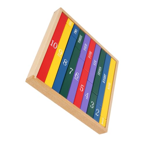 ifundom 1Stk Bausteine ​​Lehrmittel Puzzle rätselbuch Mathematik- Mathe- spielzeuge Puzzlekarte Mathe-Lehrmittel aus Holz Bausteinspielzeug hölzern Colorful von ifundom