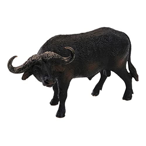 ifundom 1Stk Büffel-Ornament Kinderspielzeug Märchengarten Tiere Miniaturen Skulptur fensterdekoration miniaturen Figuren Büffelmodell Spielzeug Simulation Büffel Ornament Black von ifundom