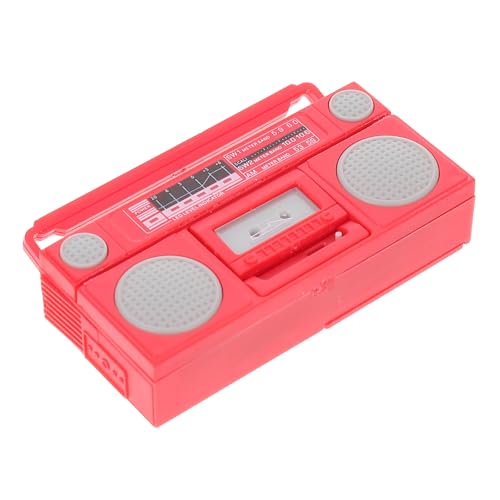 ifundom 1Stk Tonbandgerät Modell Miniaturmöbel Haushaltsgeräte vortäuschen Tabletop -Zubehör für kinderspielzeug zarter Miniaturblockflöte Recorder-Modelle Abs rot von ifundom