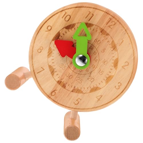 ifundom 1Stk Zeit kognitive Uhr Stecker Kabelbuchsen Stundenuhr Glocke -Lätzchen holzspielzeug holzspielsachen Spielzeuguhr Uhr Zeiterkennungsspielzeug Holzuhr von ifundom