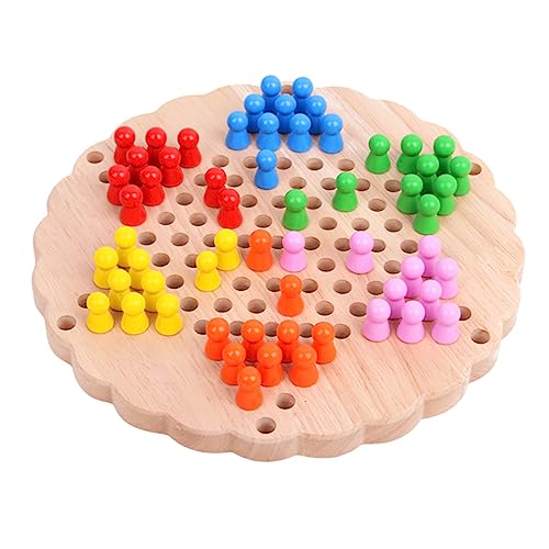 ifundom 1stk Holz Dame Kinder Spielset Schachbrett Spielzeug Schachspiel Für Kinder Chinesische Dame Murmeln Chinesisches Schach Brettspiele Für Kinder Lernspielzeug Dame Spielzeug Hölzern von ifundom