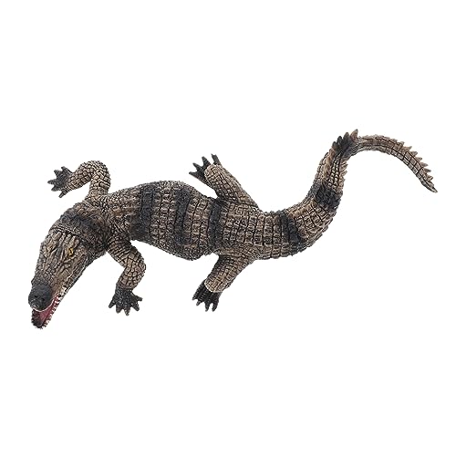 ifundom 1stk Krokodil-Modell-Ornament Reptilien Spielzeug Zootierfiguren Statue Von Dschungeltieren Krokodilfiguren Dschungeltierspielzeug Alligatorspielzeug Tierwelt Black Plastik von ifundom