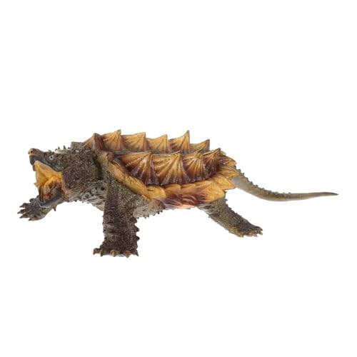 ifundom 1stk Schnappschildkröten-Modell Meerestiere Wildtierfiguren Märchenhafte Gartentiere Meerestierfiguren Schildkrötenskulptur Miniatur-tierfigur Mini-tierfigur Brown Plastik von ifundom