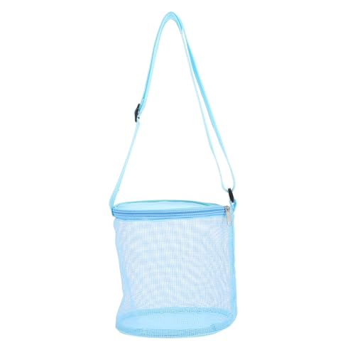 ifundom 1stk Shell-Tasche Vakuum-aufbewahrungsbeutel Praktische Netztasche Zur Aufbewahrung Sandkasten Faltbare Einkaufstasche Im Freien Vakuumierbeutel Taschen Korb Blue PVC von ifundom