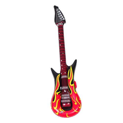 ifundom Aufblasbare Rockgitarre für Jungen und Mädchen Party-dekoration Spielzeug für Jungen und Mädchen Aufblasbare Gitarre für Erwachsene Retro-metallballon 2-teiliges Set Sicher und Unterhaltsam von ifundom