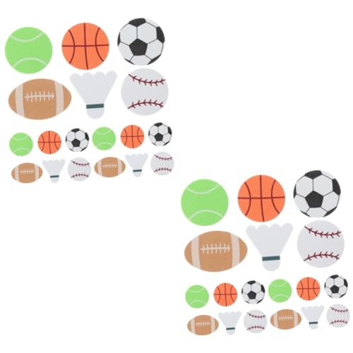 ifundom 2 Packungen Ball Aufkleber Für Balldekoration Baseball Aufkleber Basketball Aufkleber Fußball Aufkleber Basketball Dekor Fußball Aufkleber Fußball Eva Aufkleber Sportball von ifundom