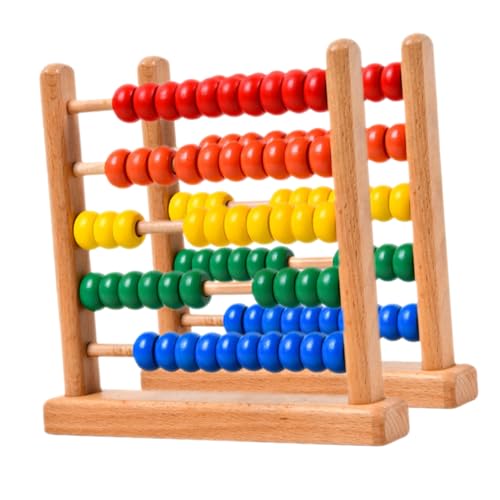 ifundom Holz-abakus-Spielzeug für Jungen und Mädchen Mathematik-Lernen 5 Rechenschieber für Jungen und Mädchen Zählwerkzeug Chinesisches Mathematik-Spiel Vorschul-lernspielzeug von ifundom