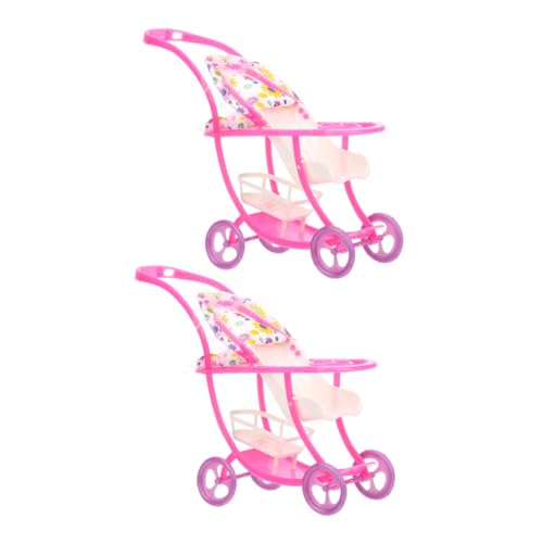 ifundom 2 STK Kinderwagen interaktives Rollenspiel puppenwagen zubehör kinderspielzeug realistisches Babypuppenzubehör Zwillingspuppen die Puppe Stoff von ifundom