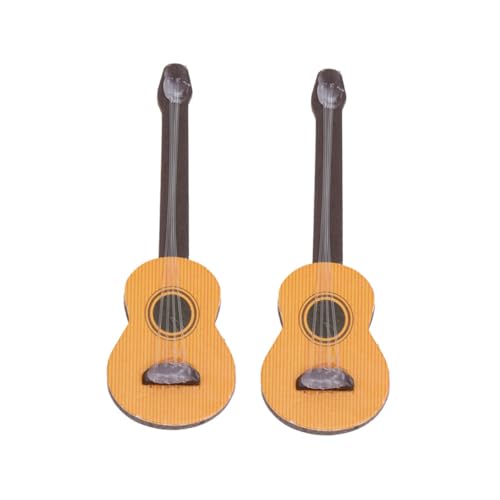 ifundom 2 STK Mini-Gitarre aus Holz Puppenhauszubehör Miniatur Gitarre selber Bauen Mikro-Landschaftsstatue holzspielzeug holzspielsachen Desktop-Holzminiaturen Holzschmuck Hölzern von ifundom