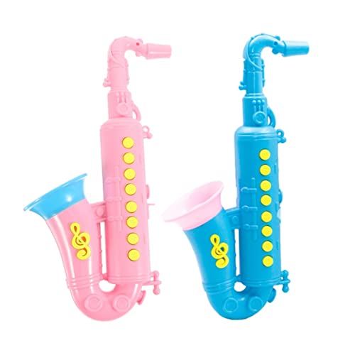 ifundom 2 STK Simulation Saxophon Kindermusik spielt Spielzeug Kinder-Saxophon-Spielzeug kinderinstrumente musikinstrumente für Kinder Saxophon Spielzeug Saxophonspielzeug aus Kunststoff von ifundom