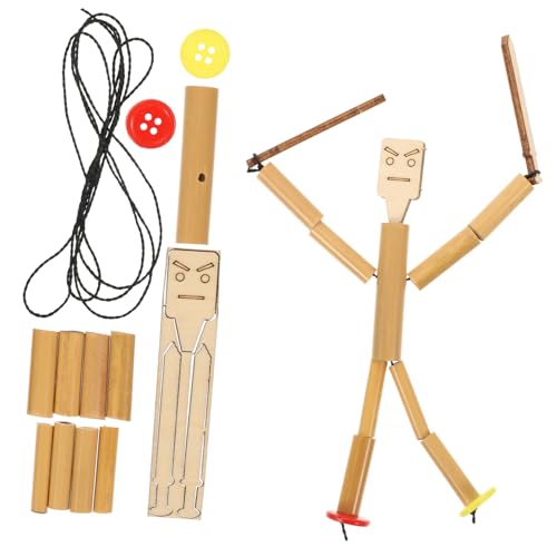 ifundom 2 Sätze DIY Ziehpuppe Tischspiel Spielzeug Mini-Spielzeug Kidcraft-spielset Sportspielzeug Kognitives Spielzeug DIY Puppe Für Kinder Minifiguren Für Kinder Kinderspielzeug Bambus von ifundom