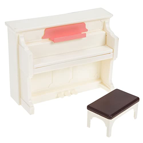 ifundom 2 Sätze Klavier Mini Dollhouse Bücherregal mitgebsel kiddibuzz Children Toys puppenstubenzubehör susseskeiten kindes Puppenhaus-Miniaturen Miniaturmöbel Abs Weiß von ifundom