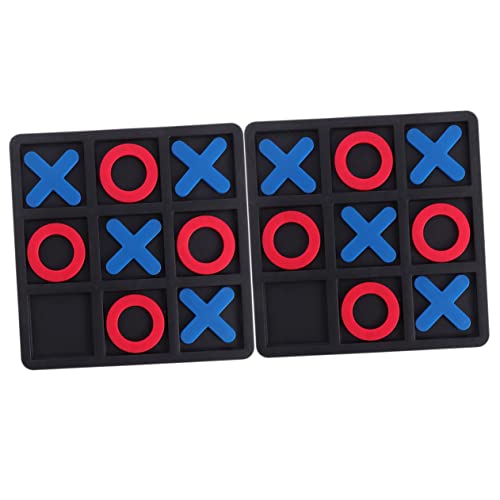 ifundom 2 Sätze xo Schach interaktives Interactive Toys Boardgames XO-Spielset Spiele interaktives Puzzlespiel- pädagogisches PVC Black von ifundom