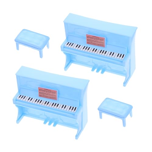 ifundom 2 Sets Klavierstuhl Zubehör Dekorationen Spielzeugklavier Puppenhaus Mini Landschaftsverzierungen Miniatur Klaviermodell Mit Stuhl Mini Klavier Ornament Mini von ifundom