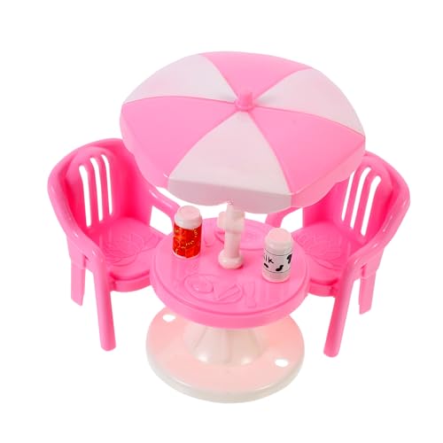 ifundom 2 Sets Mini Strandspielzeug Miniatur Sonnenschutz Modell Pink Abs Strandkorb Und von ifundom