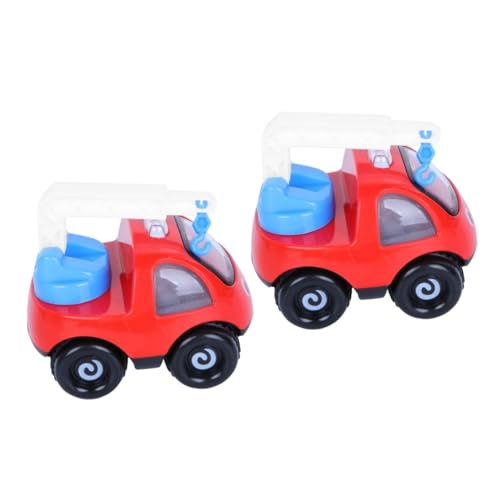 ifundom 2 Stk Kranwagen für Kinder sankastenspielsachen babyteller Auto toys cars einsatzfahrzeuge Spielzeug trinkhalter Kinderwagen kimderwagen -Trägheitsauto Spielzeugauto rot von ifundom