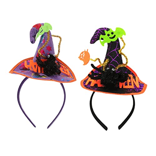 ifundom 2 Stück Halloween-Stirnband Kostüm Stirnbänder Kappe Combo Rand halloween haarschmuck halloween haarreif Party-Haar-Accessoires Halloween-Haarschmuck Plastik Violett von ifundom