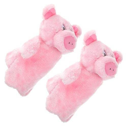 ifundom 2 Stück Handpuppe Früherziehung interaktives Puppen zabawki stymulujące rozwój Toy Handpuppe in Schweineform Tierische Fingerpuppen Plüsch Rosa von ifundom