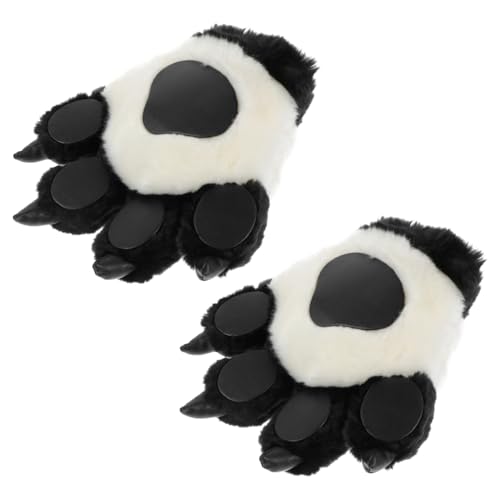 ifundom 2 Stück Handschuhe Wolf Rollenspiel Requisiten Kostüme Winterhandschuhe Premie Kleidung Bärenklauenhandschuhe Kawaii Handschuhe Flauschige Klauenhandschuhe Winterwarme Handschuhe von ifundom