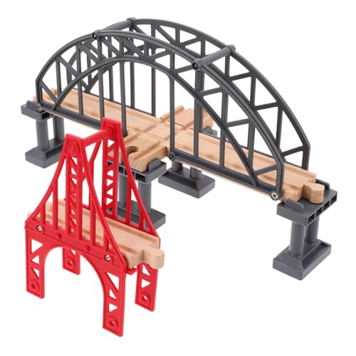 ifundom 2 Stück Holzeisenbahn Brückenspielzeug Holz Plastik Zugschienen Stabile Bahnbrücke für Kreatives Spiel Robustes Gleis Zubehör ifundom 2 Stück Holzeisenbahn Brückenspielzeug Holz Plastik Zugschienen Stabile Bahnbrücke für Kreatives Spiel Robustes Gleis Zubehör von ifundom