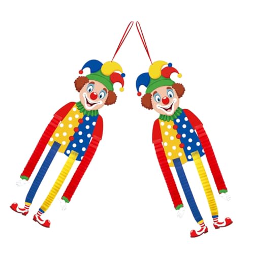 ifundom 2 Stück Kinderparty Dekorationen Geburtstagsdekoration Für Jungen Karnevalsparty Hängender Clown Lustiger Clown Für Wanddekoration Hängender Clown Für Party Karneval von ifundom