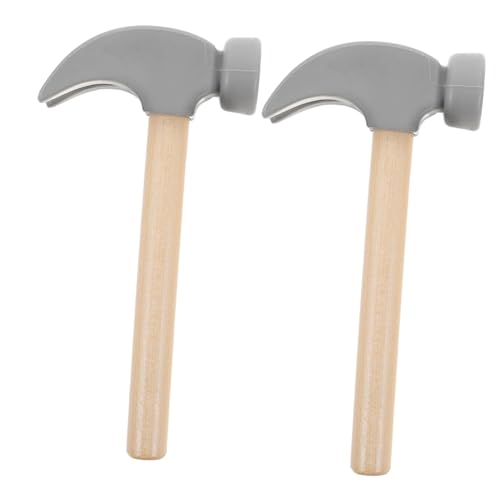 ifundom 2 Stück Kleiner Holzhammer Werkzeug Set kinderwerkzeug Holz Schlagwerkzeug für Schreiner Werkzeuge für Mini-Hammerwerkzeug hölzern Dark Grey von ifundom