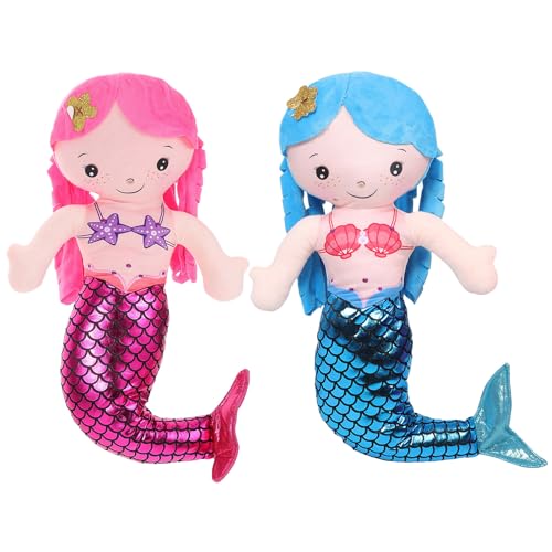 ifundom 2 Stück Meerjungfrau-Stofftiere – süße, Schimmernde Plüsch-Meerjungfrau-Stoffpuppe – weiches Plüsch-Wurfkissen für das Kinderzimmer Kleiner Mädchen – bequemes Kuscheltier zum Umarmen ifundom 2 Stück Meerjungfrau-Stofftiere – süße, Schimmernde Plüsch-Meerjungfrau-Stoffpuppe – weiches Plüsch-Wurfkissen für das Kinderzimmer Kleiner Mädchen – bequemes Kuscheltier zum Umarmen von ifundom