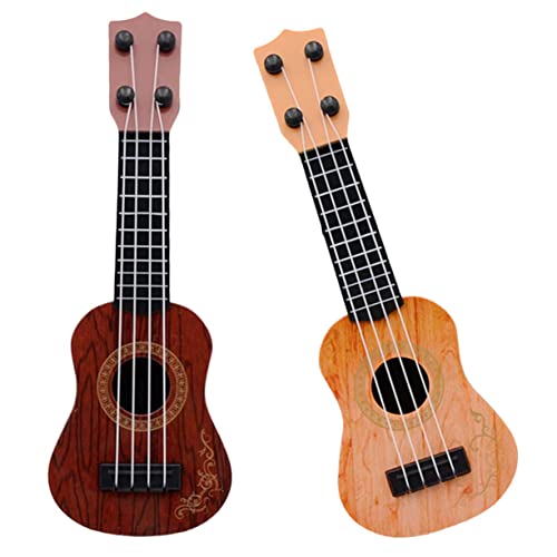 ifundom 2 Stück Mini-Ukulele -musikinstrumente Bildungsspielzeug Gitarre Musikinstrumente Musikspielzeug Für Babys Musikinstrumente Für Kleinkinder Ukulele-Modell Plastik von ifundom