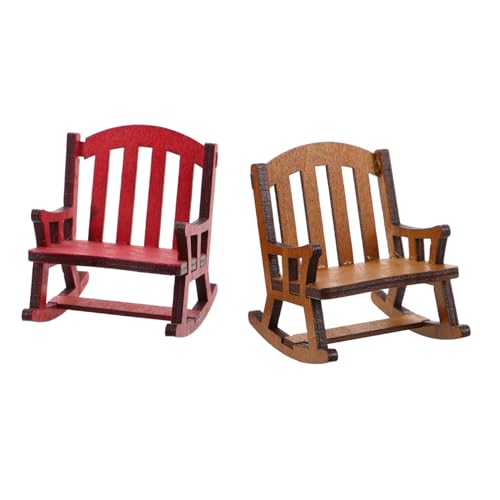 ifundom 2 Stück Miniatur Schaukelstuhl Puppenhaus Möbel Accessoire Wohnzimmer Dekoration Natürlich Robust Originelles Geschenk ifundom 2 Stück Miniatur Schaukelstuhl Puppenhaus Möbel Accessoire Wohnzimmer Dekoration Natürlich Robust Originelles Geschenk von ifundom