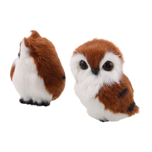ifundom 2 Stück Realistisches Eulen-plüschtier Braun Weiches Kuscheltier für Dekoratives Stofftier für Wohn Kinderzimmer Geschenkidee für Geburtstag und Feiertage ifundom 2 Stück Realistisches Eulen-plüschtier Braun Weiches Kuscheltier für Dekoratives Stofftier für Wohn Kinderzimmer Geschenkidee für Geburtstag und Feiertage von ifundom