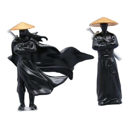 ifundom 2 Stück Ritterliche Schmuckstücke Mini Fischerfiguren Aquariumdekorationen Japanische Ninja Aquariendekoration Japanische Ninja Figuren Japanische Statue von ifundom