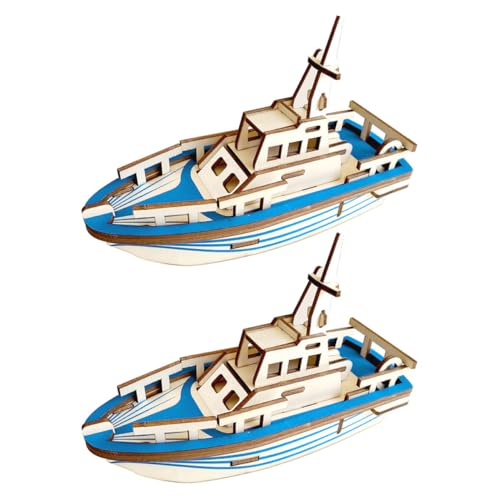 ifundom 2 Stücke Holz Rettungsboot Puzzle Spielzeug 3D Lifeboat Models Kinder DIY Puzzle Spielzeug von ifundom