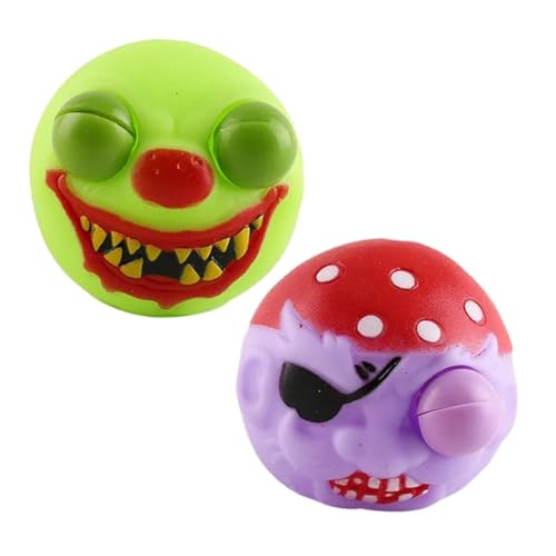 ifundom 2 Teiliges Kneifspielzeug Augenspringendes Kneifspielzeug Lustiges Squishy Spielzeug Lustige Spielzeuge Quetschspielzeug Dehnbares Zombie Spielzeug Dekompressionsspielzeug von ifundom