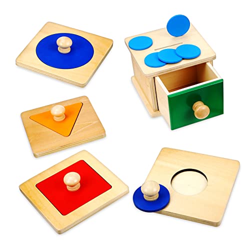 ifundom Frühlern-lernspielzeug-Set Mit Holzklötzen Und Box Für Jungen Und Mädchen von ifundom