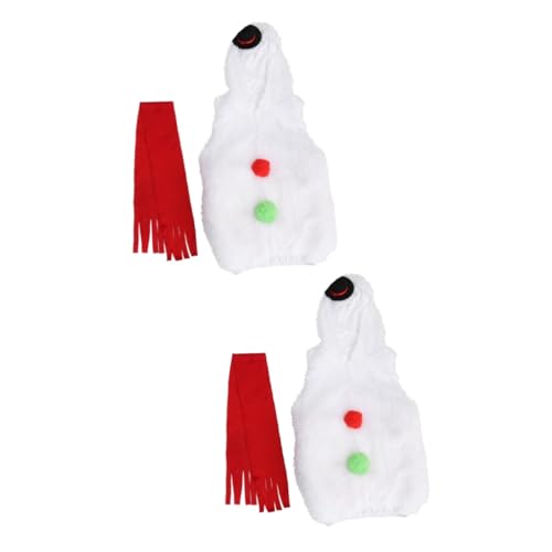 ifundom 2-Teiliges Set Weihnachtskostüm Weihnachts-Schneemann-Cosplay Babykostüm Kinderkleider kinderkleidung Schneemann Verkleidet Kostüm schöne Schneemann-Kleidung Kaschmirimitat Weiß von ifundom