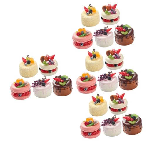 ifundom 20 Sätze Kuchen selber Machen Faux-Kuchen-Brot-Dessert Mikrospielzeug Kuchen Zeigen Storage Boxes aufbwahrungs-Box DIY-Spielzeug für Kinder in Kuchenform Plastik von ifundom