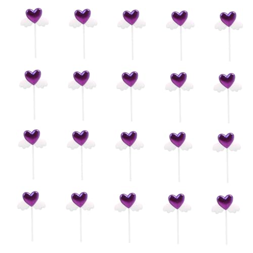 ifundom 20 Stück Teiliges Herzförmige Flügel Cupcake Picks Cake Topper in Zufälligen Farben Leichter Cake Decor für Geburtstag Hochzeit Themenparty und Familienfeiern ifundom 20 Stück Teiliges Herzförmige Flügel Cupcake Picks Cake Topper in Zufälligen Farben Leichter Cake Decor für Geburtstag Hochzeit Themenparty und Familienfeiern von ifundom