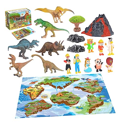 ifundom 20St DIY für kinderspielzeug Fantasievolles Badespielzeug aufblasbares Kostüm realistische Modelle Vulkan-Dinosaurier-Spielset PVC von ifundom