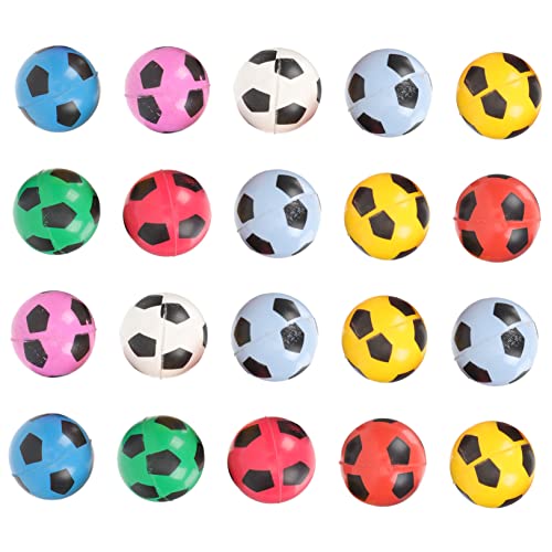 ifundom 20St Flummi kleine Hüpfbälle Mini-Fußball Mini-Sportbälle Fußball aus Schaumstoff stringy balls gummiball Mini-Hüpfbälle Hüpfbälle Partygeschenke für Kinder Synthesekautschuk von ifundom