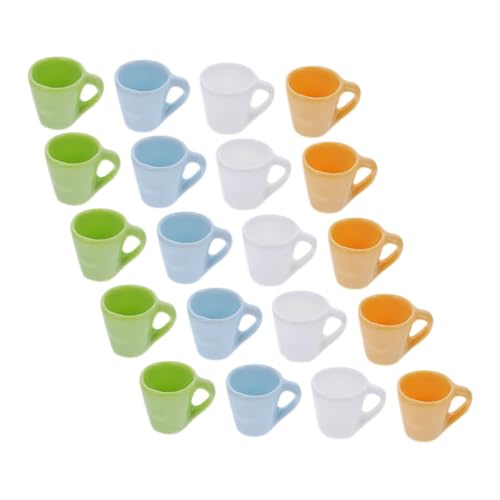 ifundom 20St Mini-Tasse Cute Mugs Tiny Cup puppenhauszubehör Kleiner Becher winzige Tassen Mini-Zubehör Stellen Sie Sich vor, Sie Requisiten Mini- -Foto-Requisiten Miniatur Harz von ifundom