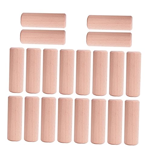 ifundom 20St gemometrischer Holzblock Kinder bastelset basteln für Kinder Kinderzimmer Dekoration holzspielsachen Zylinderblock Bausteine ​​Spielzeug Buchengranulatblock Holzwürfel Bambus von ifundom