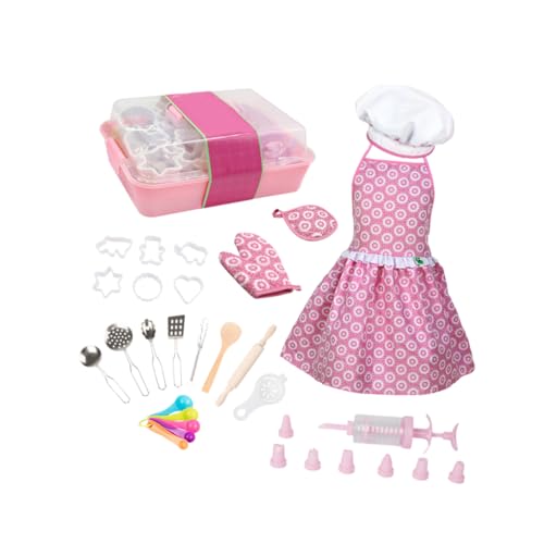 ifundom 20st Koch Cosplay Kostüm Kochschürze Für Kinder Kinderschürze Kinder Spielset Zubehör Zum Kochen Für Kleinkinder Backkostüm Für Kinder Geschirr Spielzeug Kinderspielzeug Hölzern von ifundom