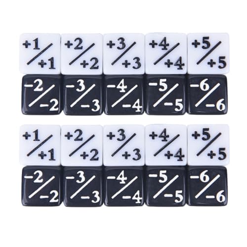 ifundom 20st Plus- Und Minuswürfel Würfelfach Ludo Loyalitätswürfel Spielwürfel Requisiten Für Würfelspiele Acryl Black von ifundom