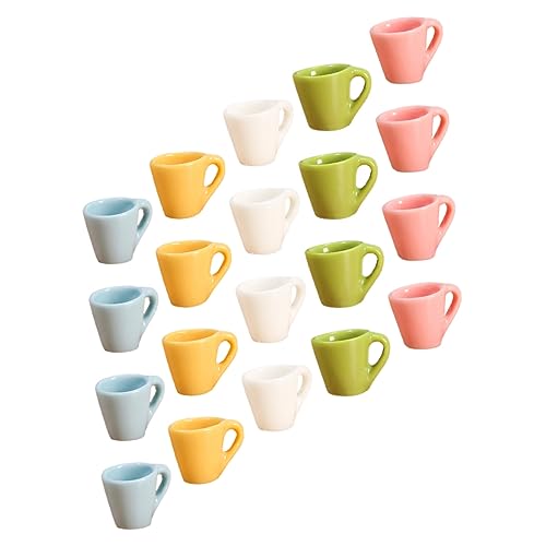 ifundom 20st Simulationspokal Dekorative Minitasse Mini-Becher Mini-teetassen Miniatur-wasserbecher Cup-Modell Miniaturküche Simulation Minibecher Mini-kaffeetassen DIY-tassen Harz von ifundom