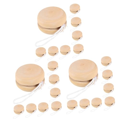 ifundom 24 STK Doodle-Spielzeug- holzbastelsets für Kinder Spielzeug für Kinder jucarii pentru copii b Toys Jo-Jo-Spielzeug aus Holz Jo-Jo-Bälle für Kleinkinder hölzern Khaki von ifundom