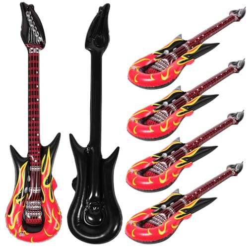 ifundom 24 STK aufblasbare Gitarre aufblasbare Trompete aufblasbare Trommeln Ballon aufblasbare Musikinstrumente Musical Toy Instruments Trolle Spielzeug spielzeuge Inflationsspielzeug PVC von ifundom