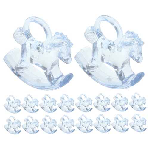 ifundom 24St Schaukelpferd Mini-Schnuller für die Babyparty Pferdeaufsätze für den Tisch Einhorn-Party-Cupcake-Topper Partydekorationen mit Pferdemotiven Babyparty-Spiele Acryl Sky-blue von ifundom