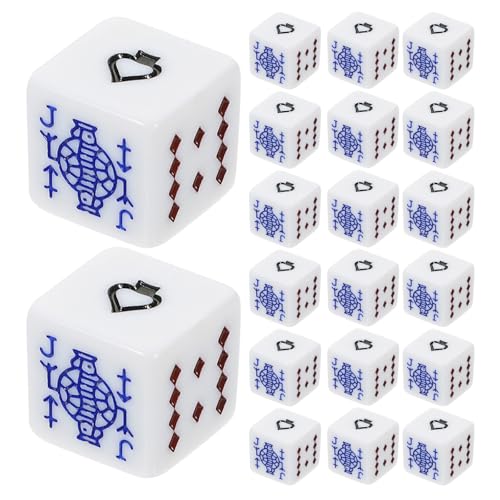 ifundom 25-teiliges Würfel-Poker-Brettspiel: 16-mm-Acryl-Würfelset für Poker und Kartenspiele – Glatte und klare Punktwürfel für Unterhaltung ifundom 25-teiliges Würfel-Poker-Brettspiel: 16-mm-Acryl-Würfelset für Poker und Kartenspiele – Glatte und klare Punktwürfel für Unterhaltung von ifundom