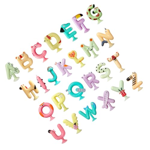 ifundom 26 Teiliges Saugnapf Buchstaben Set Lustige Tier Alphabet Saugnapf Spielzeuge Für Kleinkinder Ideales Badespielzeug Zur Spielerischen Von Lern Und von ifundom