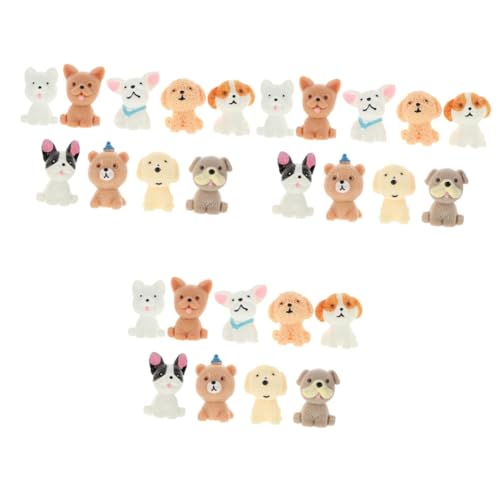 ifundom 27 STK Süßes Welpenmodell Pädagogisches Tierspielzeug Kleine Tierfigur Mikrolandschaftsornament Hundefiguren Spielzeug Realistische Hundefiguren Realistisches Hundemodell Harz von ifundom